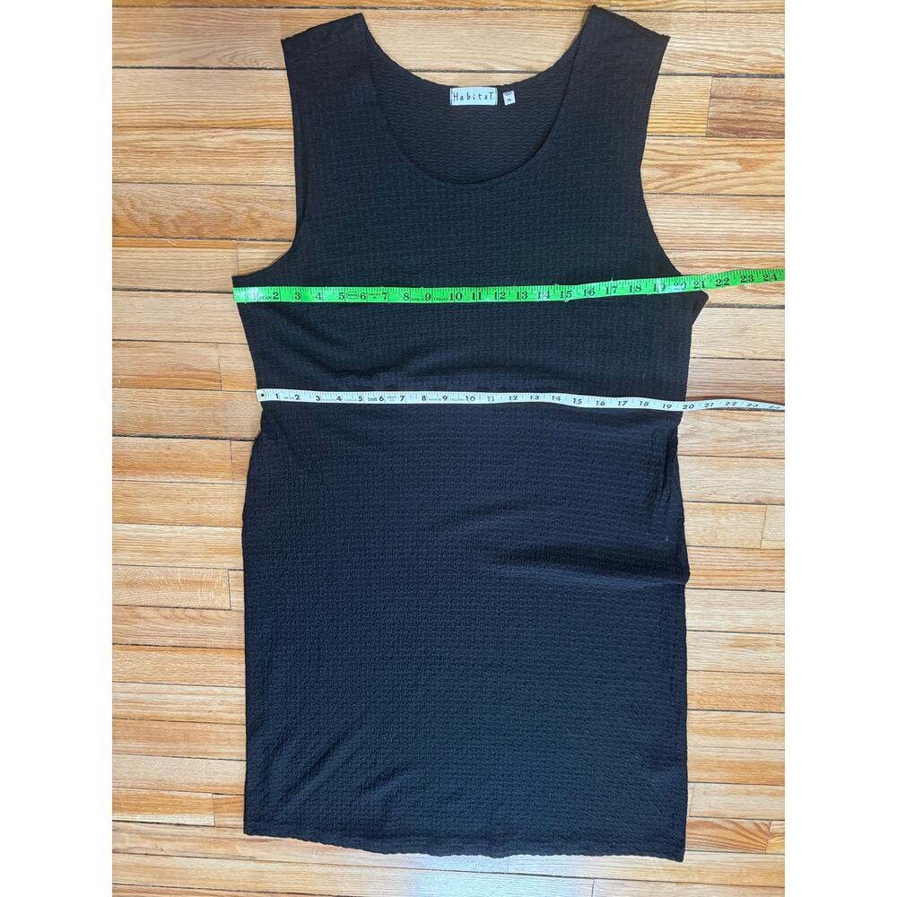 Habitat | Sleeveless Black Waffle Jersey Tank Dress | Size XL - Picture 10 of 11